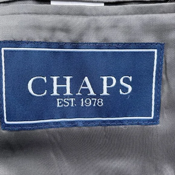 Chaps Blazer Men‎ 42L Black Gray Houndstooth Lambswool Classic Career Jacket NWT